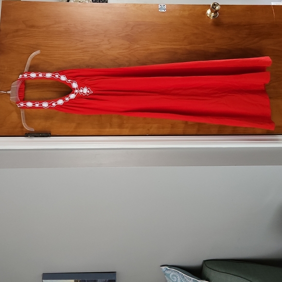 Mode International Red Summer Dress - Picture 3 of 4